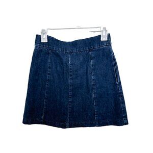 Topshop Denim Mid-rise Mini Skirt US Size 6 - TRUE BLUE